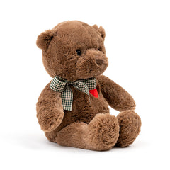 Adorlynetty brown teddy bear plush with soft fur invites warm hugs and imaginative play.