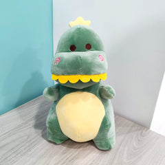 Adorlynetty dinosaur stuffed animal green pillow for car rides.