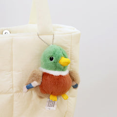 Adorlynetty Mallard Duck plush sits upright for decor.