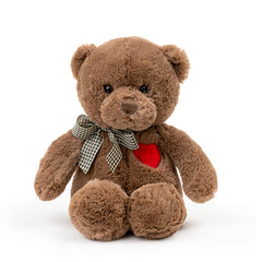Adorlynetty 11-4in small teddy bear with heart provides safe, cuddly companionship for kids.