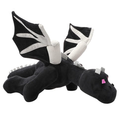 Adumtil Black Dragon Plush, 23.7-inch cuddle pillow for cozy naps.