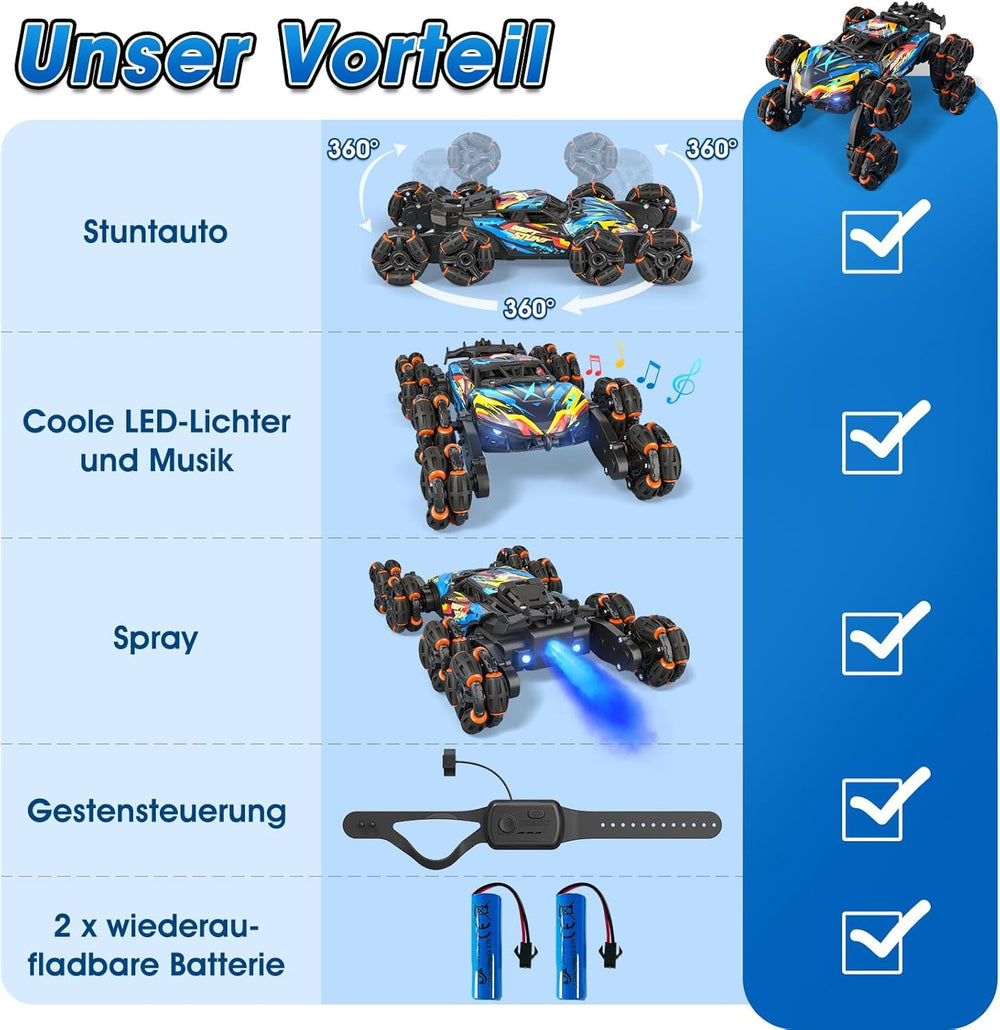 ADUSRIZ 8WD dual battery design for longer play sessions.
