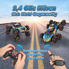 ADUSRIZ 8WD remote and gesture control in action for two-mode play.