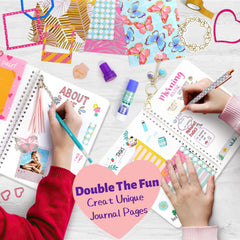 ADUSRIZ DIY Journal Kit 80-page notebooks, smooth writing for class or travel journaling.