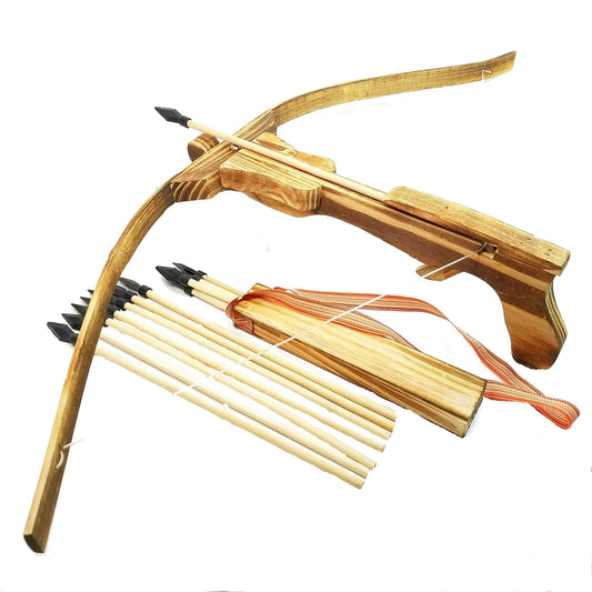Adventure Awaits crossbow assembly highlights sturdy wooden construction for imaginative outdoor play