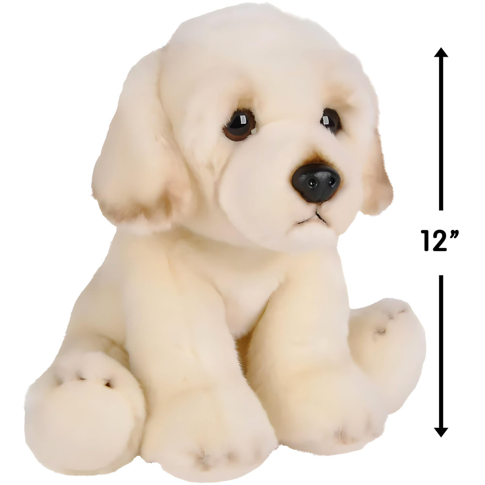 Adventure Planet Golden Retriever Plush—tea-time pose for cozy storytelling and pretend play.