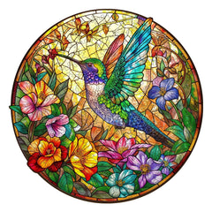 Aeekdook hummingbird wooden puzzle with unique shape for adults.