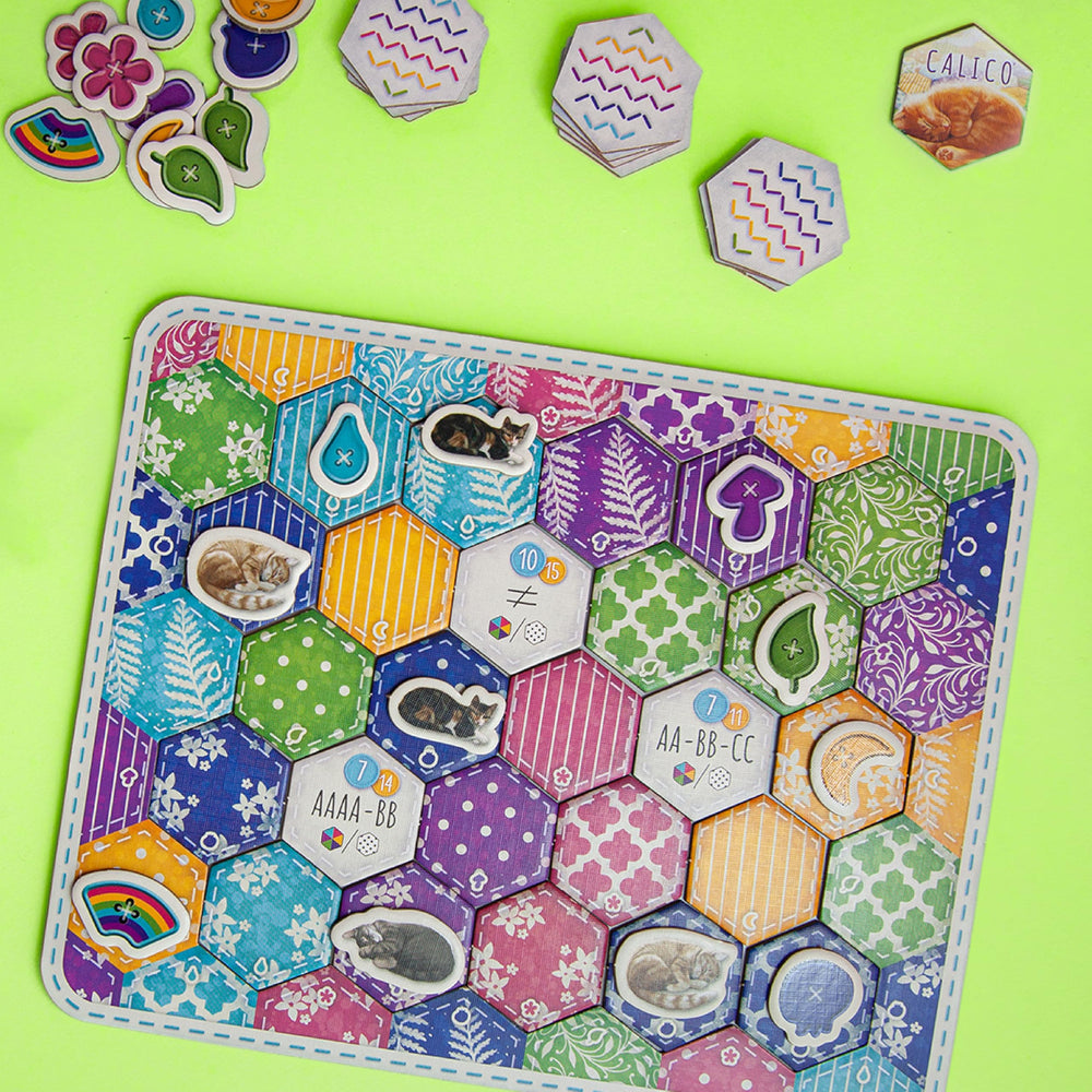 AEG Calico colorful patches ready for points and patterns.