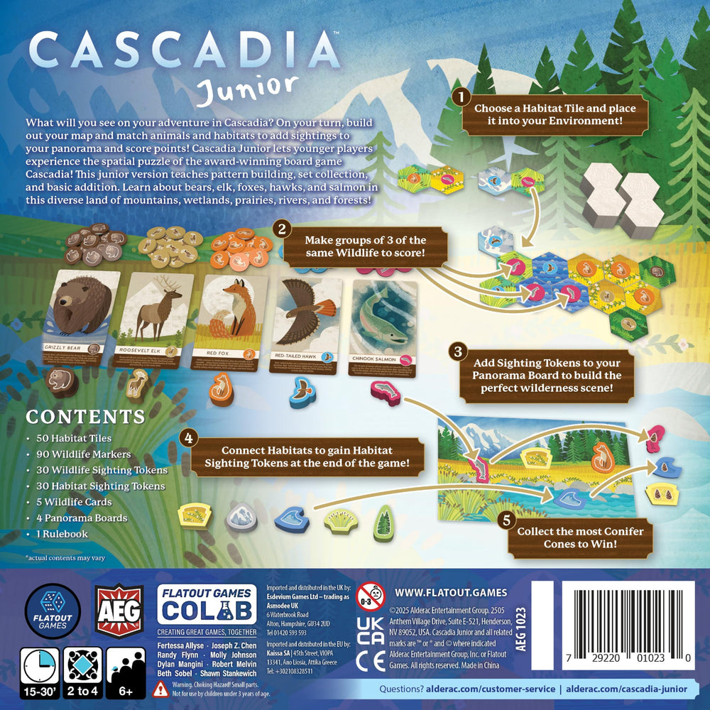 AEG Cascadia Junior river tile highlighting water habitats for matching