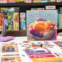 AEG Knitting Circle request cards guide targets and cooperative play