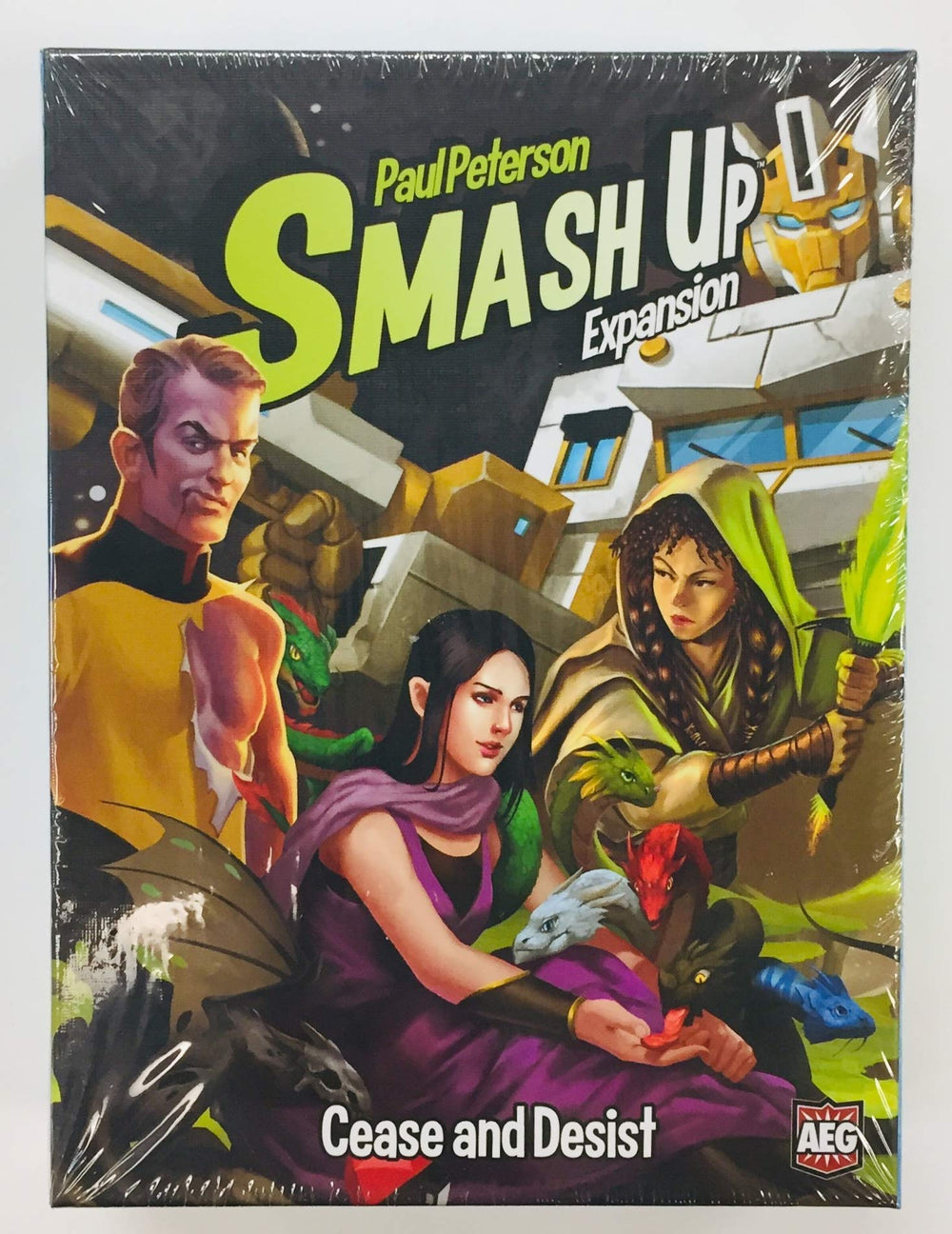 AEG Smash Up Cease Desist box and cards ready for quick, fun game nights.