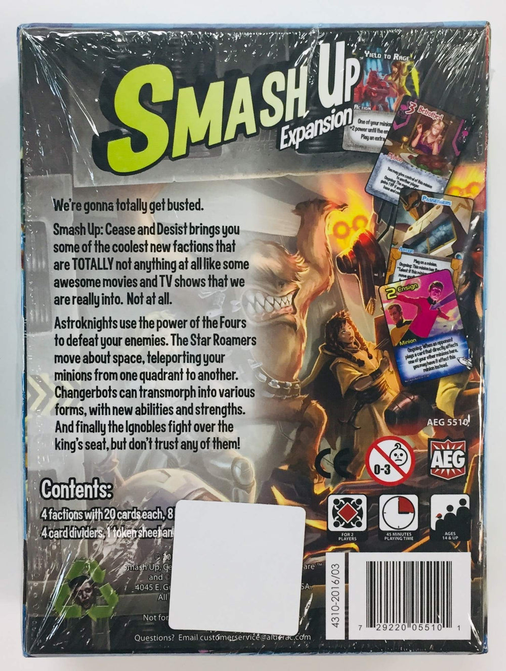 AEG Smash Up parody faction art highlighting vibrant, humorous characters for strategy play.