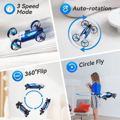 Aeihopfe 3D flip and drift action for family-friendly fun.