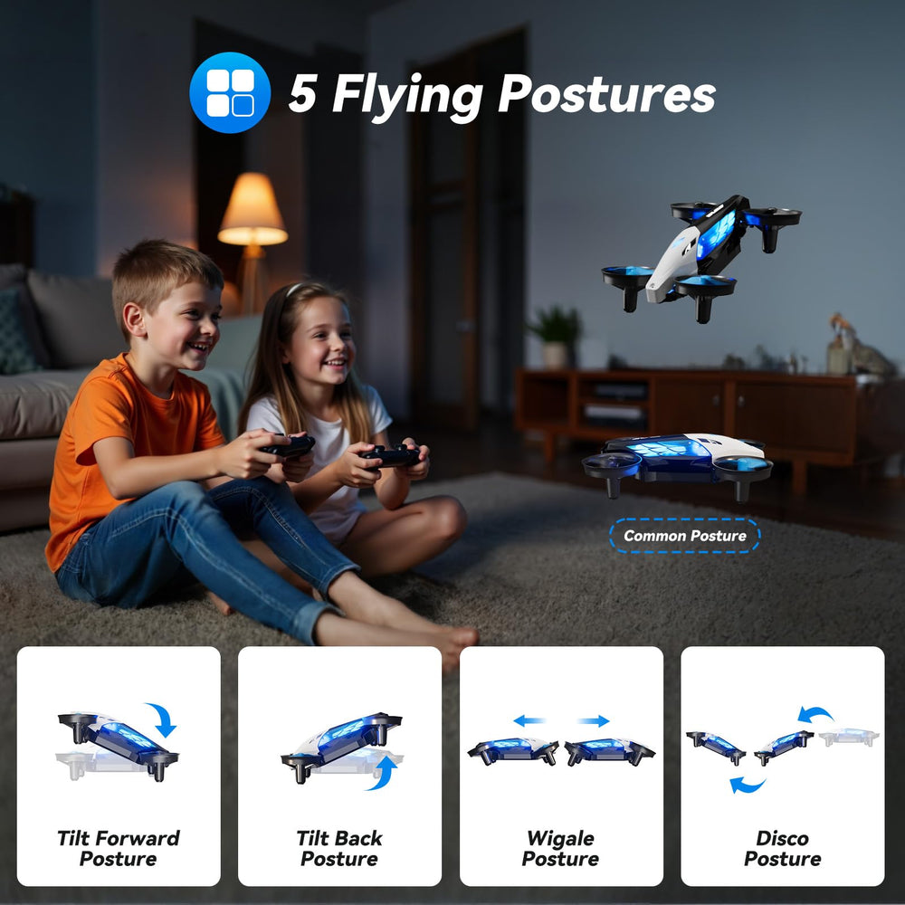 Aeihopfe seven-plus-two light modes illuminate flights with color.