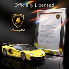 AEROQUEST Lamborghini RC car side view showing sleek profile for agile racing.