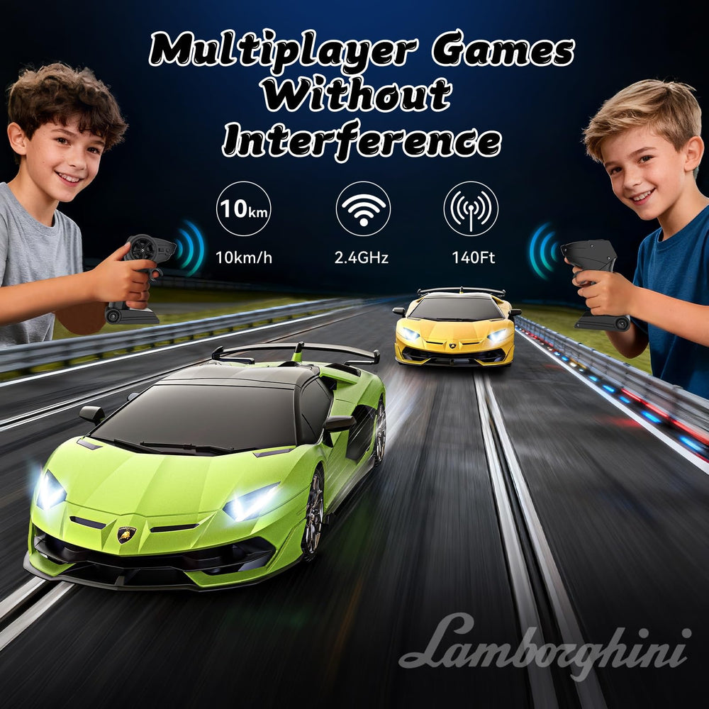 AEROQUEST Lamborghini RC car remote 2.4GHz enables stable group racing.
