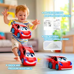 AEROQUEST RC car two-button controller provides easy control for small hands.