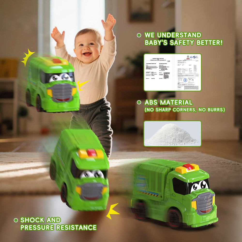AEROQUEST remote control garbage truck front view supports easy grasp and steering