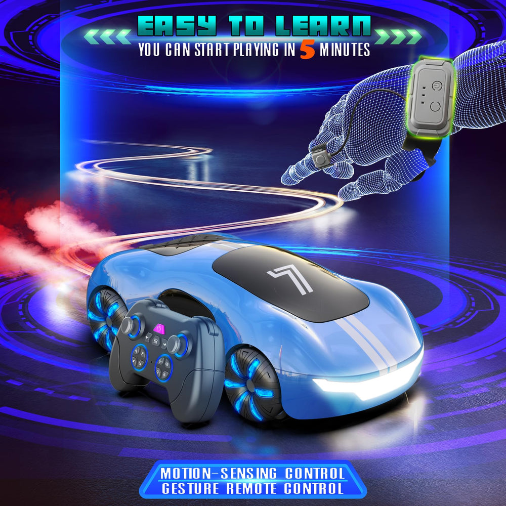 AEROQUEST wrist-gesture control demonstration showing hands-free stunt capability.