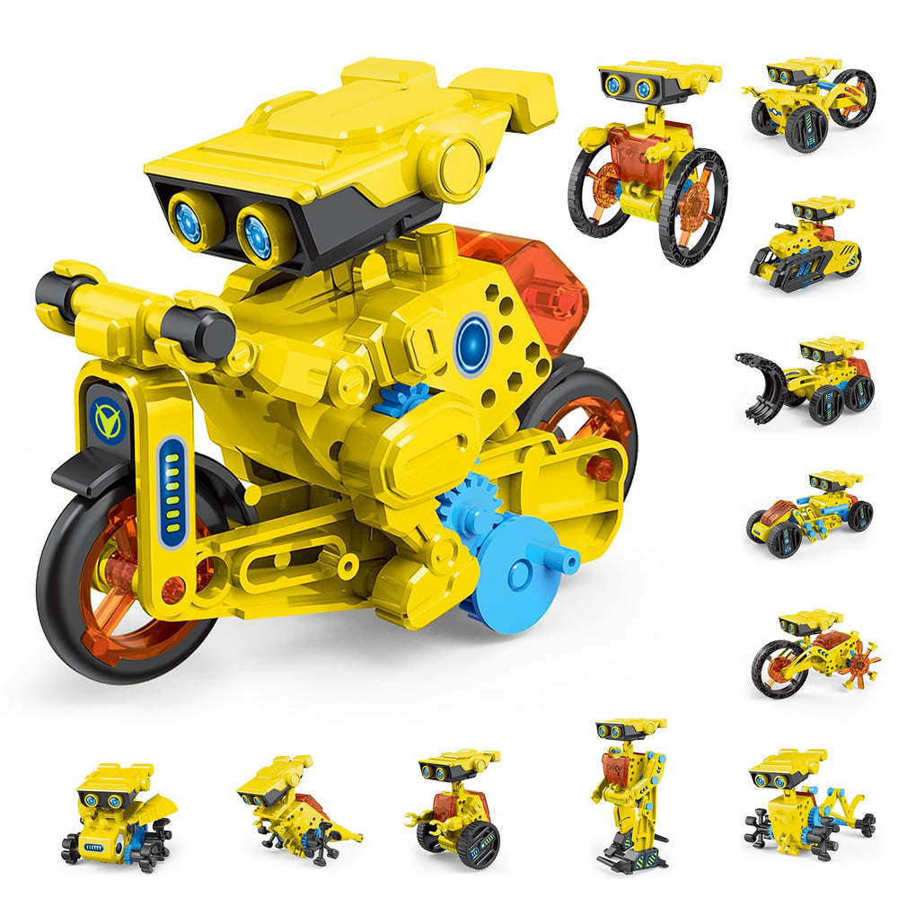AESGOGO 12-in-1 robot kit packaging for gift-ready STEM play.