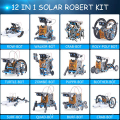 AESGOGO solar robot kit for land and water movement, versatile indoor or outdoor play