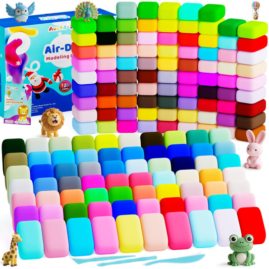 Aestd-ST air dry clay kit with 156 colors for vibrant mixing and play.
