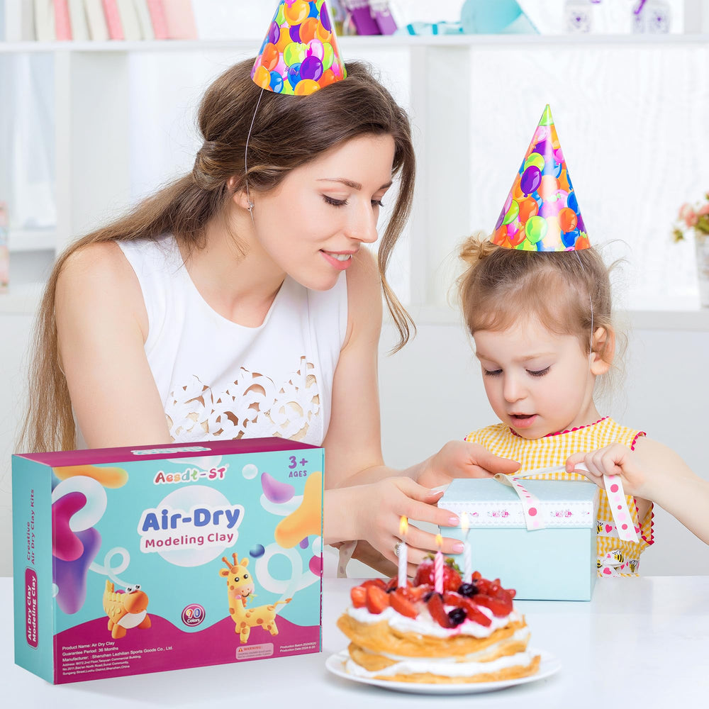 Kids craft with Aestd-ST clay in a joyful, creative setup.