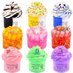 Aeyiakov 9-pack slime kit front view for creative play.