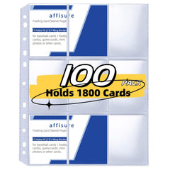 Affisure 9-pocket sleeves front view showing double-sided display for 18 cards per page.