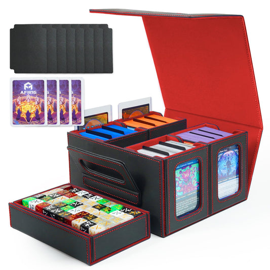 AFIING Commander Box with display window showing decks at a glance