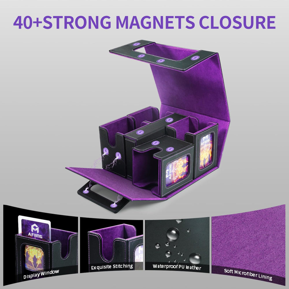 AFIING Magnetic-closure deck box delivers secure, durable construction for long-term use.
