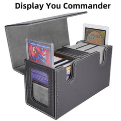 AFIING 3-in-1 card storage box with two boxes and a mat keeps setup neat