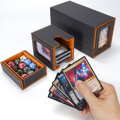 AFIING Commander deck box portable design makes two decks easy to carry.