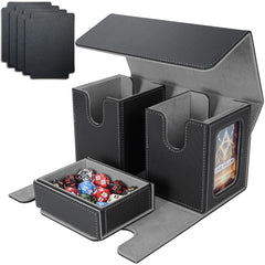 AFIING MTG Commander storage box with side window for quick deck ID