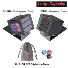 AFIING MTG deck box holds 100 double-sleeved cards securely