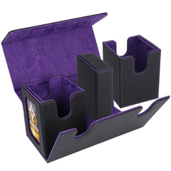 AFIING deck box holds 80 double-sleeved cards for Commander setups