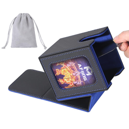 AFIING MTG deck box with commander side window for quick reference