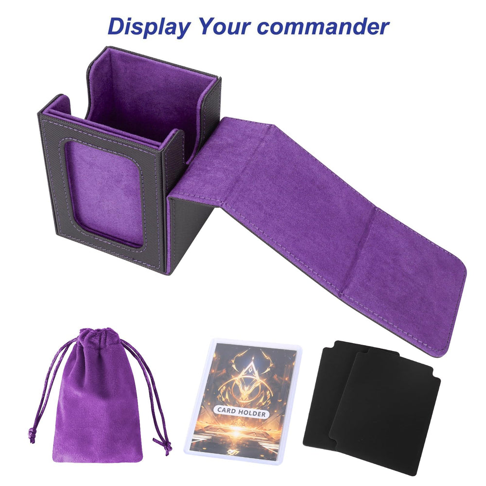 AFIING MTG deck box with magnetic closure keeps contents secure during transport.