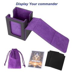 AFIING MTG deck box with magnetic closure keeps contents secure during transport.