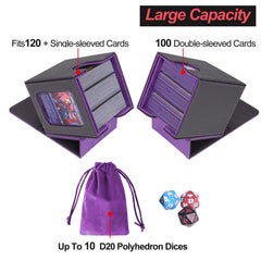 AFIING MTG deck box features durable PU leather protection for lasting use.