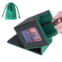 AFIING MTG deck box with side window showing commander for quick recognition.