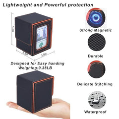 AFIING PU leather interior protects cards during travel.
