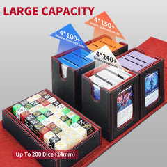 AFIING rigid Toploader holders and eight dividers neatly organize decks