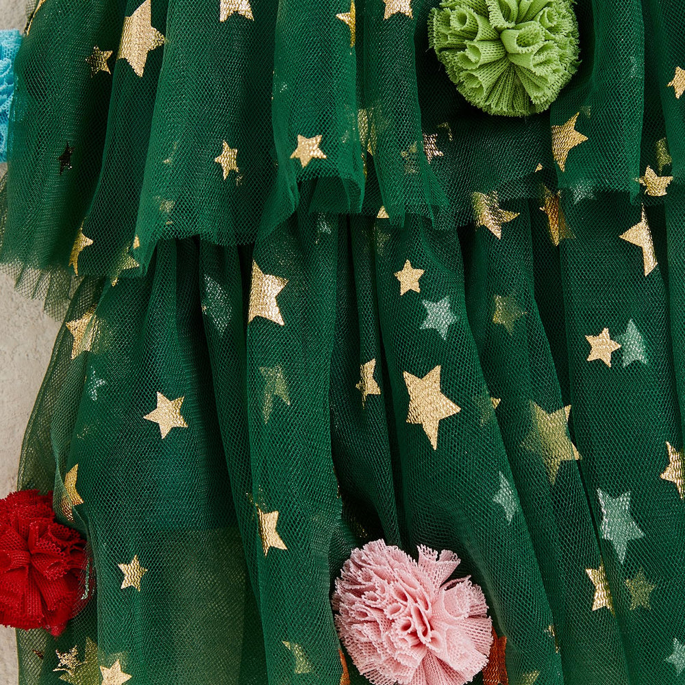 Afunbaby dress waist bell detail creates playful jingling sound.