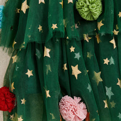 Afunbaby dress waist bell detail creates playful jingling sound.