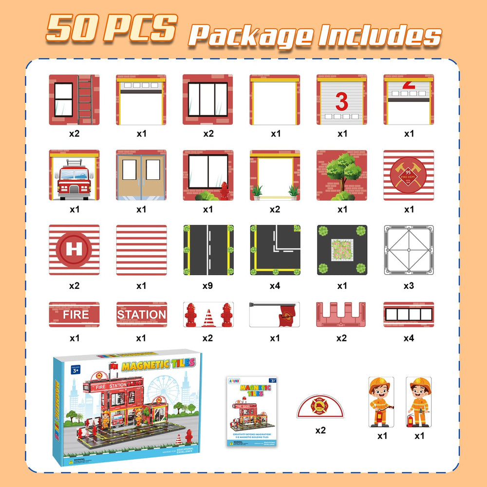 AFUNX STEM play with magnetic tiles promotes creativity and collaboration