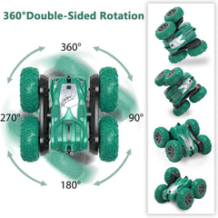 AFUNX remote control car double-sided running demonstrates 360° rotation for kids.
