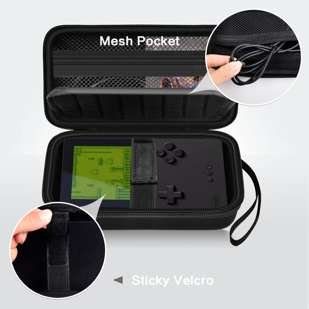 Againmore hard case zipper pocket secures game cards and cables