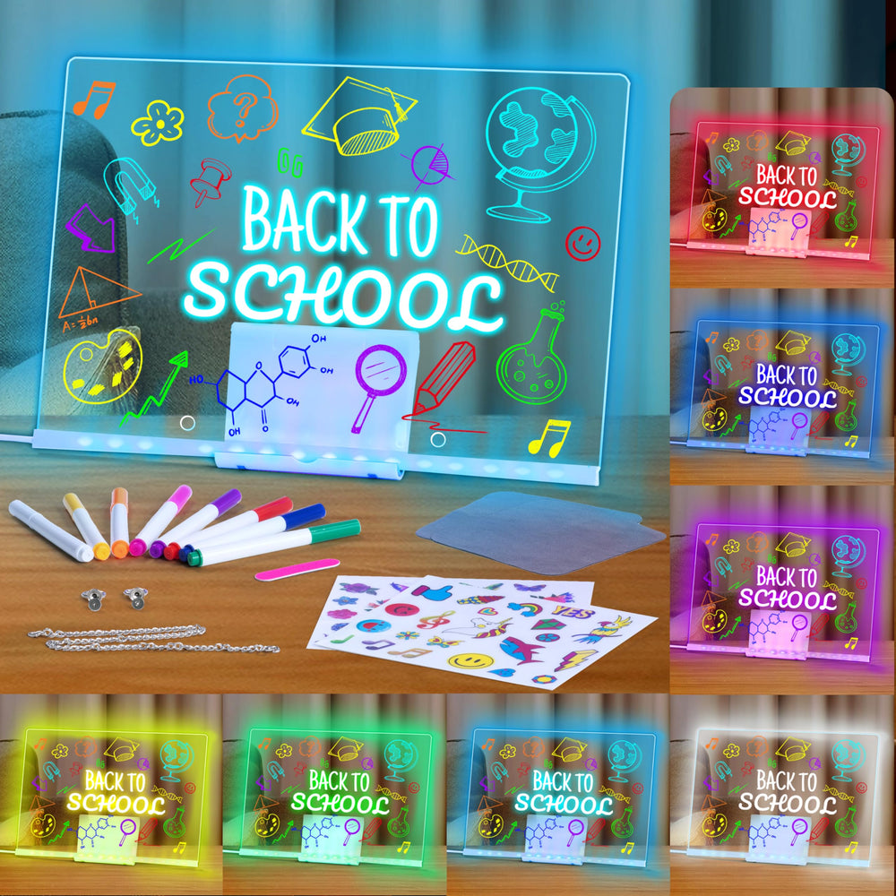 AGENTLAN LED Drawing Board colors display for vibrant kid art and learning notes