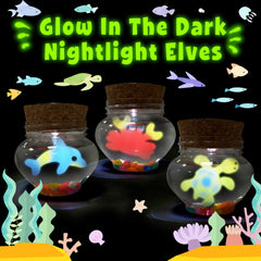 AGENTLAN glow-in-the-dark gel lights up the elf world after dusk.